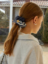 Striped Denim Scrunchie Navy - ANOETIC - BALAAN 5