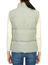 Women's Logo Patch Zipper Padded Vest Light Green - MOOSE KNUCKLES - BALAAN 5