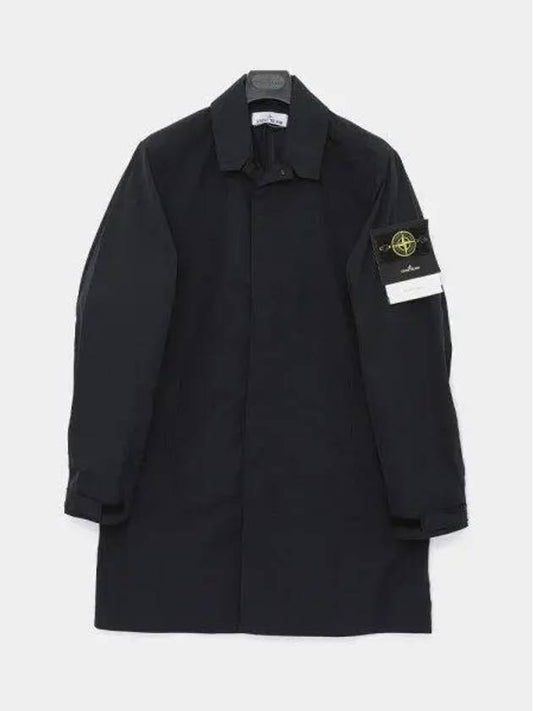 Micro Twill Compass Badge Trench Coat Navy - STONE ISLAND - BALAAN 2