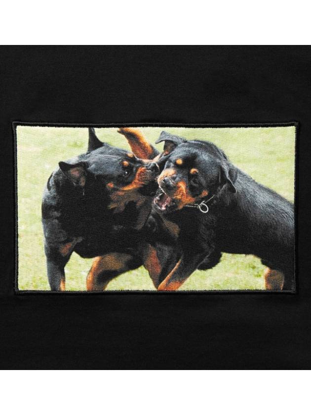 Rottweiler Print Cotton Short Sleeve T-Shirt Black - GIVENCHY - BALAAN 6