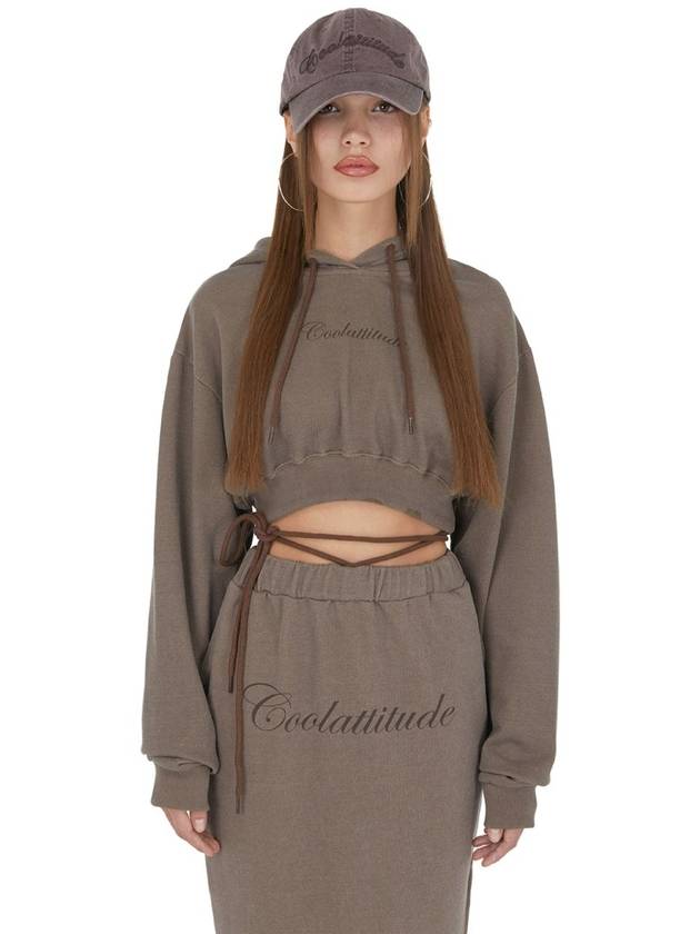 IHD001 6 Cool Attitude Crop Hood Brown - ITZAVIBE - BALAAN 1