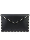 Envelope Rockstud Clutch Bag Black - VALENTINO - BALAAN 2