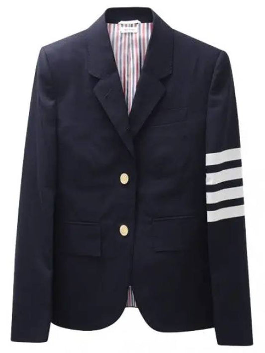 Diagonal Stripe Plain Weaving Wool Jacket Women - THOM BROWNE - BALAAN 1