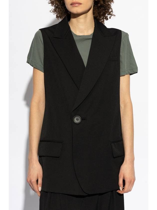 Yohji Yamamoto Wool Vest, Women's, Black - YOHJI YAMAMOTO - BALAAN 3