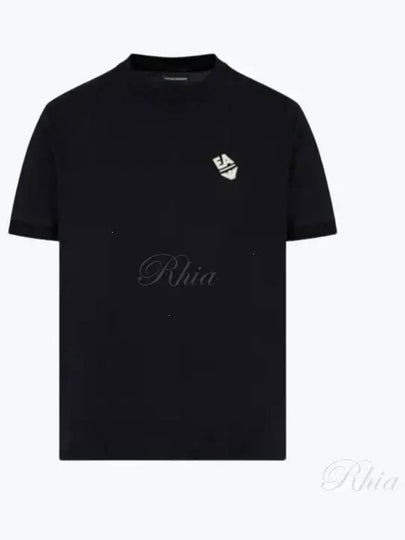 Logo Regular Fit Short Sleeve T-Shirt Black - EMPORIO ARMANI - BALAAN 2