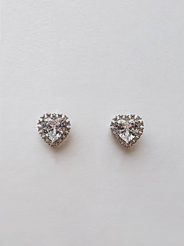 Snowflake Stone Heart Earring Snowflake gemstone heart earrings - SOSOO - BALAAN 1