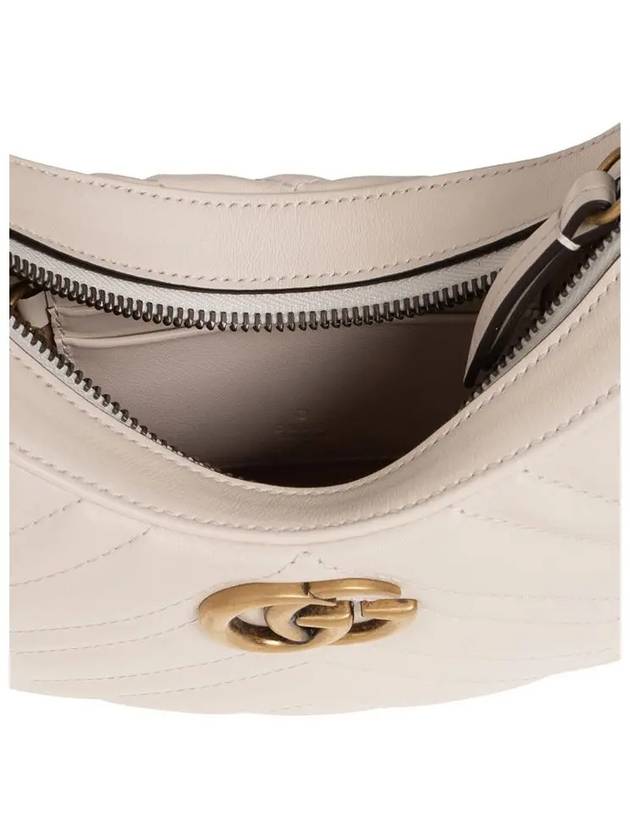 GG Marmont Half Moon Mini Bag White - GUCCI - BALAAN 5