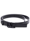 V Logo Signature Leather Belt Black - VALENTINO - BALAAN 4