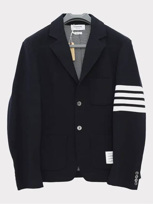 4 Bar Blazer Cotton Jacket Navy - THOM BROWNE - BALAAN 3