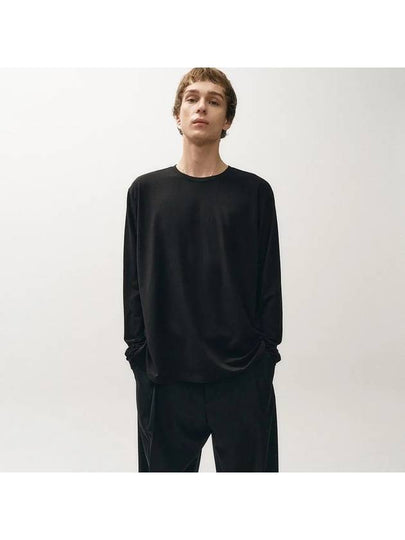 Brushed crewneck t shirt black - NOIRER - BALAAN 2