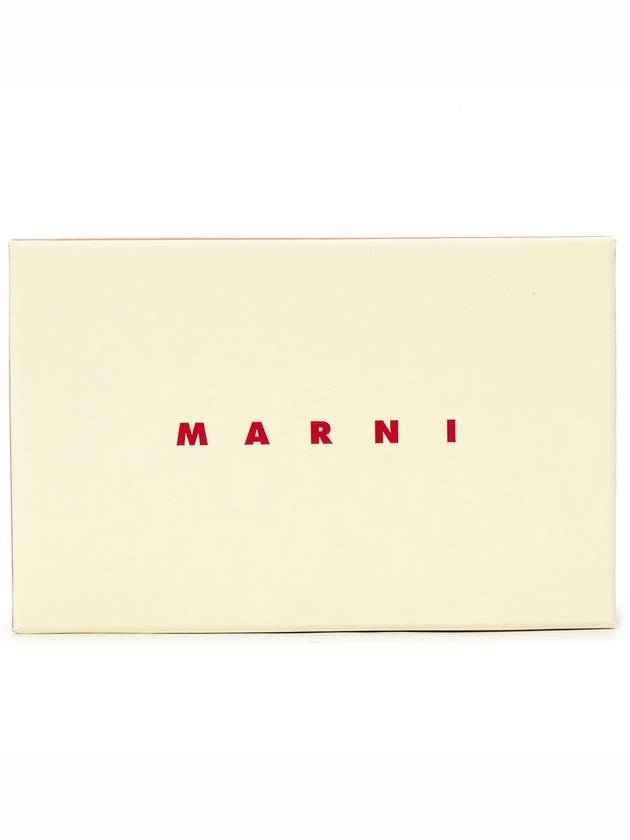 Saffiano Color Block Tri-Fold Half Wallet Blue - MARNI - BALAAN 10