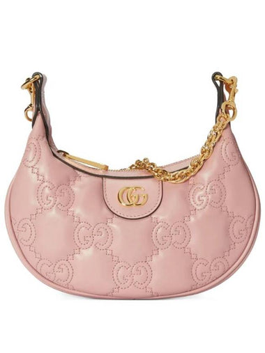 GG Matelassé Leather Mini Shoulder Bag Pink - GUCCI - BALAAN 1