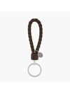 Intrecciato Leather Key Holder Brown - BOTTEGA VENETA - BALAAN 3