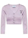 Cropped Lurex Cardigan - PRADA - BALAAN 2