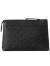 Pochette Voyage Souple Monogram Leather Pouch Bag Black - LOUIS VUITTON - BALAAN 4