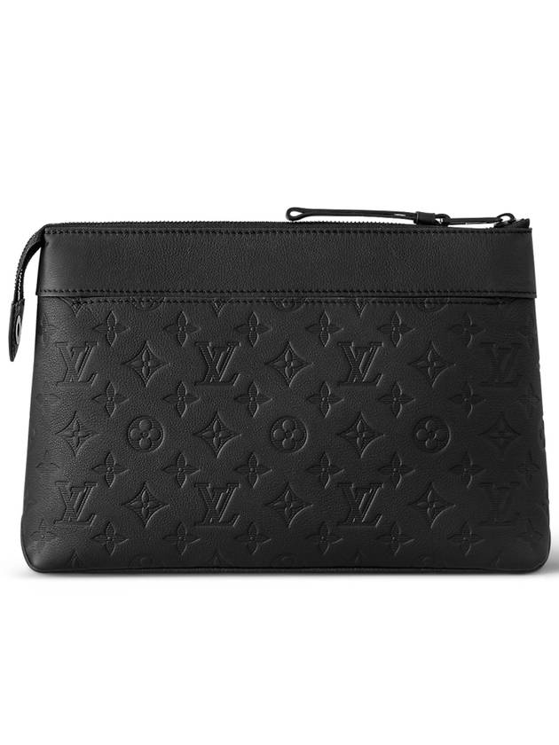 Pochette Voyage Souple Monogram Leather Pouch Bag Black - LOUIS VUITTON - BALAAN 4