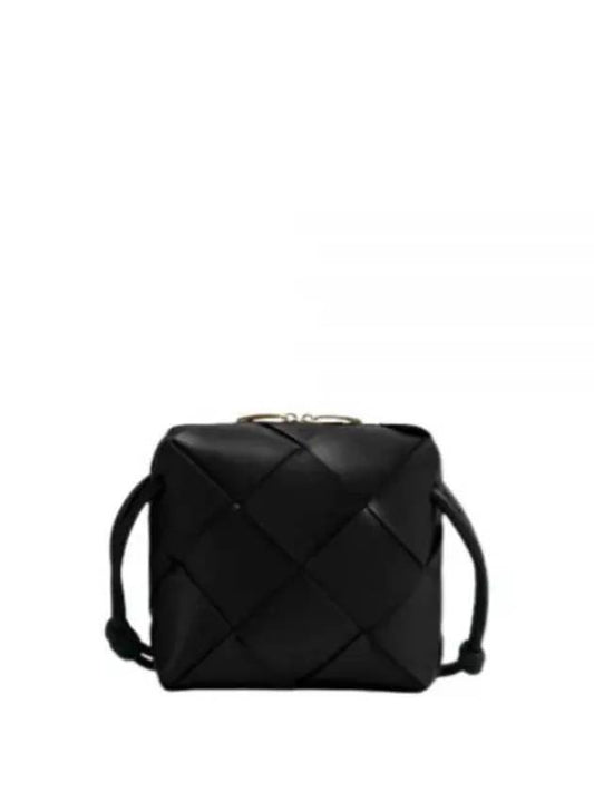 Cassette Intrecciato Mini Shoulder Bag Black - BOTTEGA VENETA - BALAAN 2