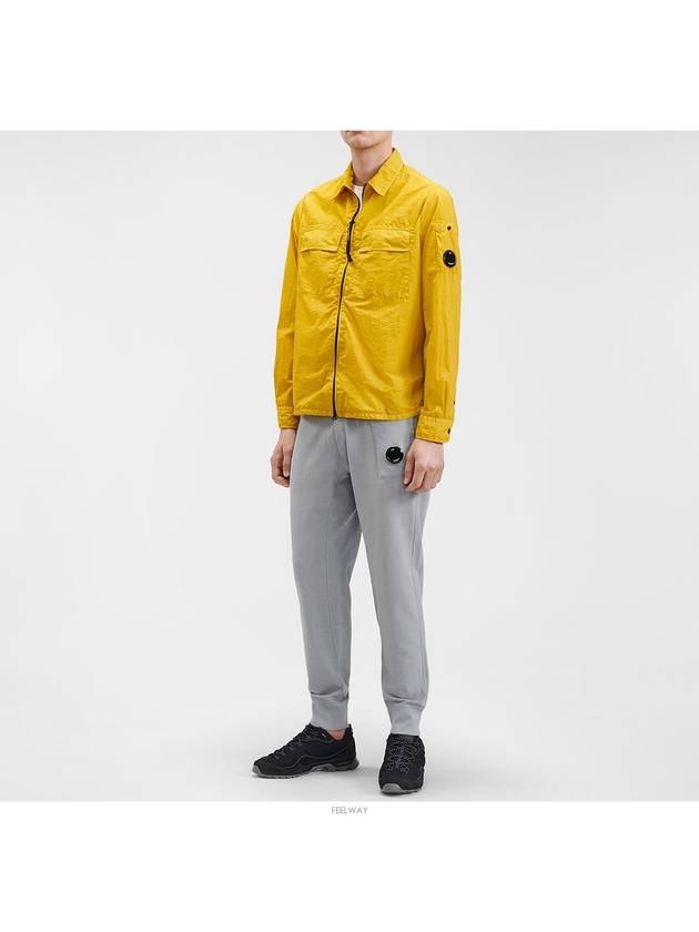 Chrome R Lens Wappen Overshirt Zip-Up Jacket Yellow - CP COMPANY - BALAAN 3