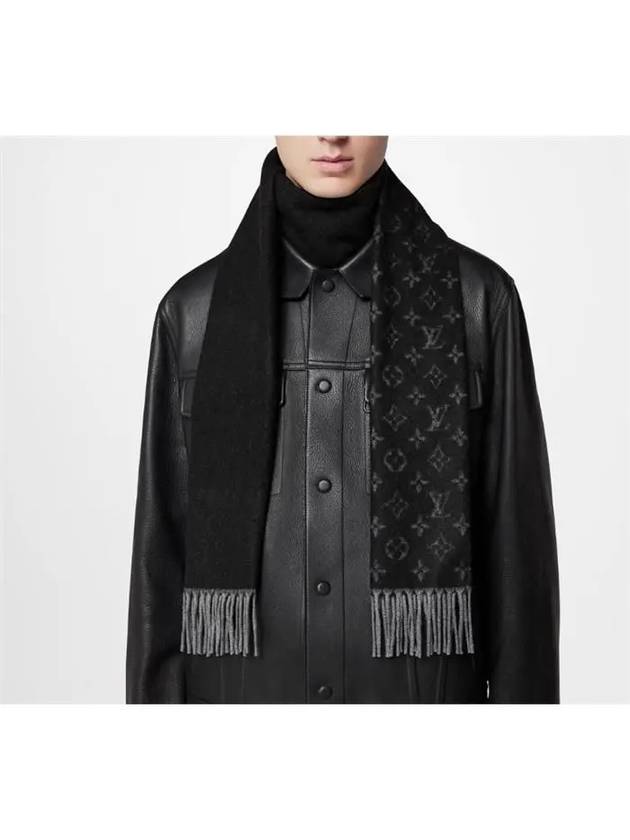 Monogram Gradient Scarf Black - LOUIS VUITTON - BALAAN 7