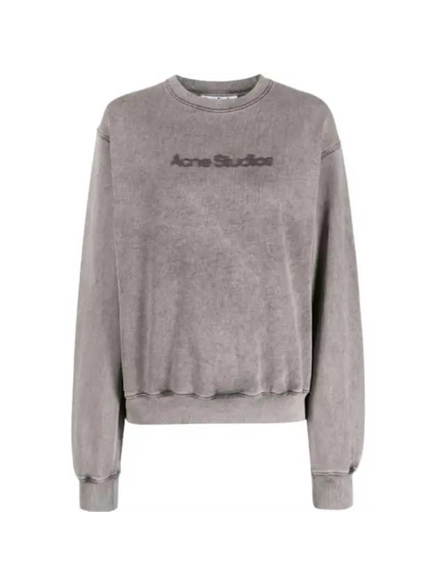 Blurred Logo Sweatshirt Faded Grey - ACNE STUDIOS - BALAAN 1