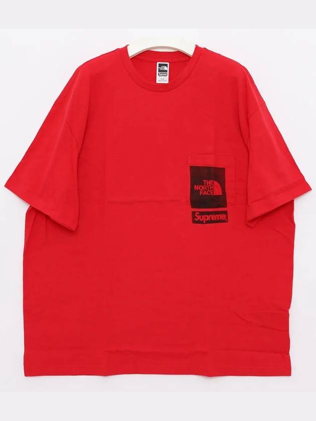 The North Face Printed Pocket Short Sleeve Men s T Shirt SS23KN2 RED - SUPREME - BALAAN 1