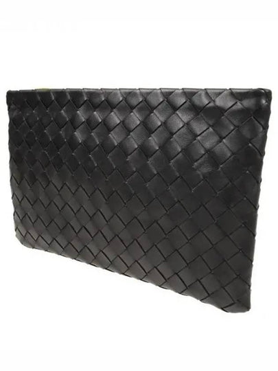 Intrecciato Medium Clutch Bag Black - BOTTEGA VENETA - BALAAN 2