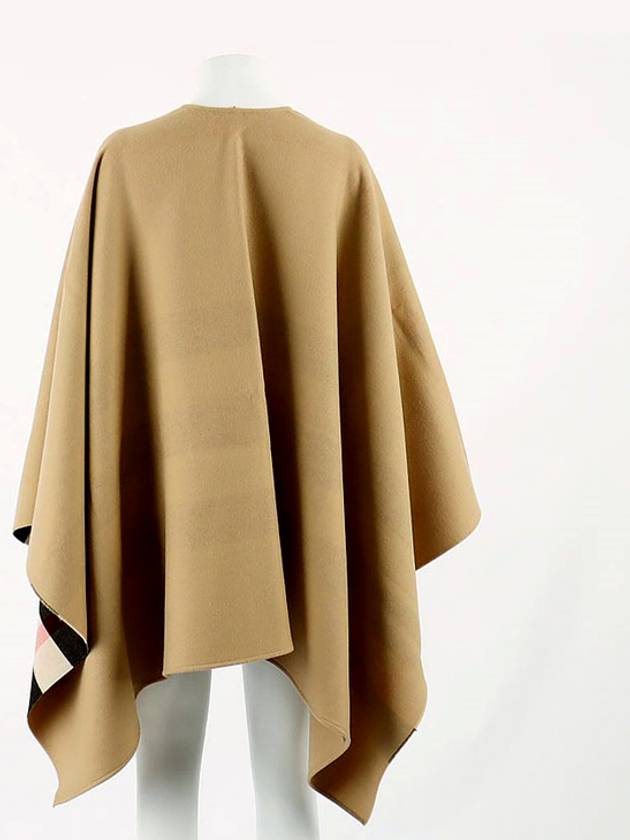 Checked reversible wool cape poncho - BURBERRY - BALAAN 8