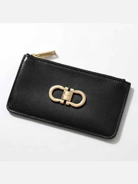 Gancini Credit Card Wallet Black - SALVATORE FERRAGAMO - BALAAN 2