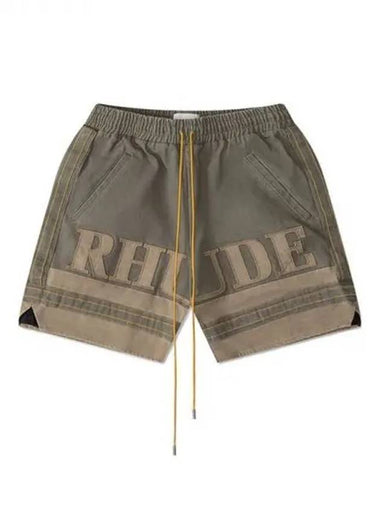 Drawstring cotton logo shorts 271870 - RHUDE - BALAAN 1