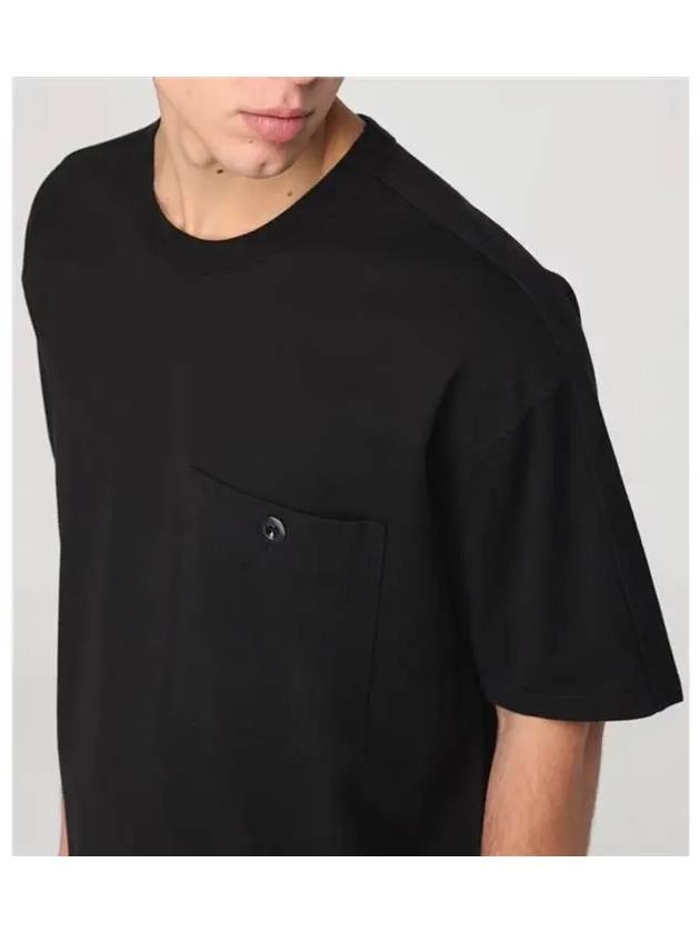 Pocket Back Logo Patch Cotton Short Sleeve T-Shirt Black - TEN C - BALAAN 4