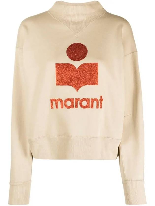 Moby Logo Print Sweatshirt Beige - ISABEL MARANT - BALAAN 3