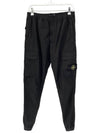 Stretch Cotton Tela Paracadute Cargo Straight Pants Black - STONE ISLAND - BALAAN 2