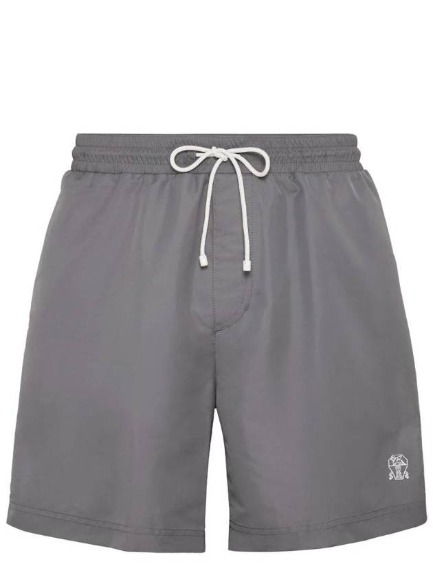 logo embroidered drawstring swim shorts MW817043CYN15 - BRUNELLO CUCINELLI - BALAAN 1