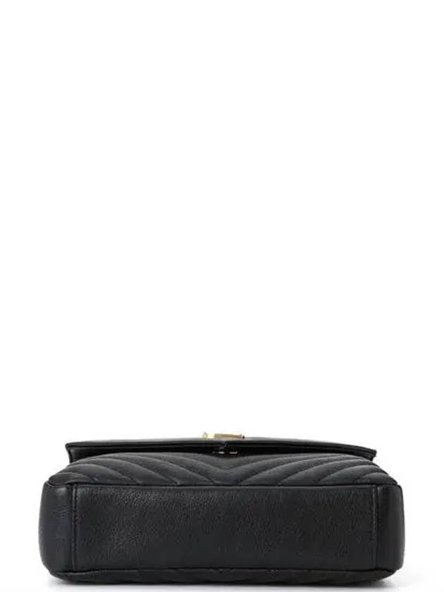 College Medium in Quilted Leather Shoulder Bag Black - SAINT LAURENT - BALAAN 5