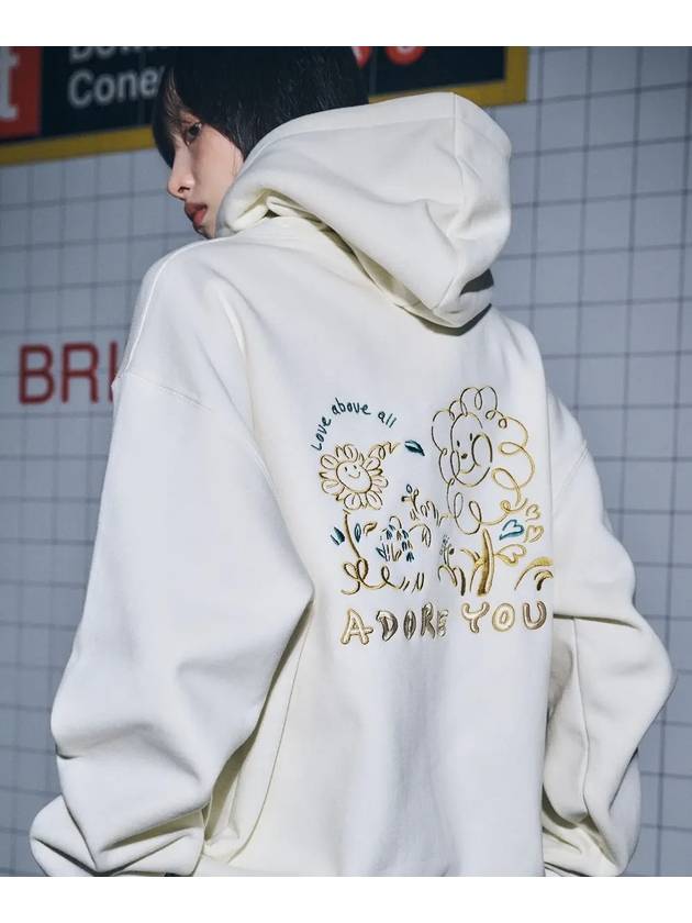 Edo Yu embroidery hoodie cream - CPGN STUDIO - BALAAN 4