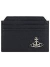 ORB Logo Card Wallet Black - VIVIENNE WESTWOOD - BALAAN 1