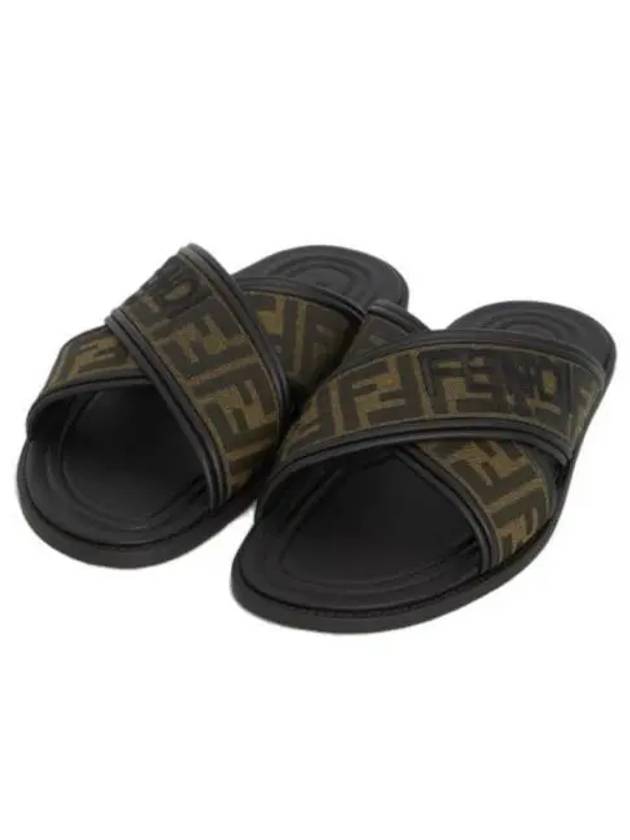 FF Logo Slipper Brown - FENDI - BALAAN 2