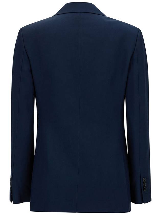 Blue Double-Breasted Jacket With Notched Revers In Viscose Woman - THEORY - BALAAN 2