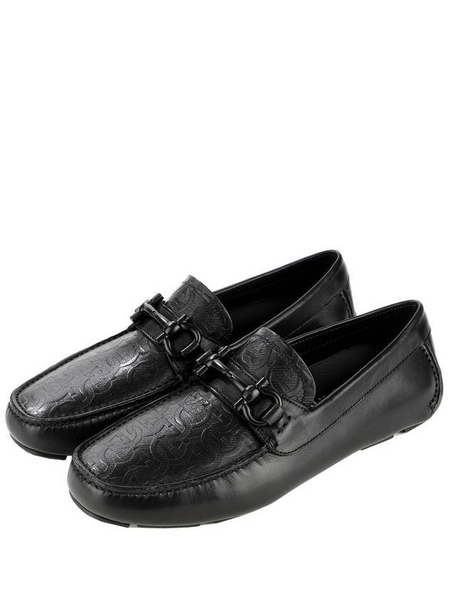 Gancini Ornament Driving Shoes Black - SALVATORE FERRAGAMO - BALAAN 2