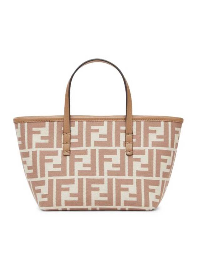 Roll FF Jacquard Small Tote Bag Beige - FENDI - BALAAN 1