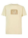 30/1 Jersey Label Style Logo Short Sleeve T-Shirt Beige - CP COMPANY - BALAAN 1