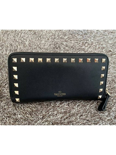 Rockstud 3 fold zipper long wallet - VALENTINO - BALAAN 1