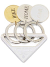 Triangle Logo Enamel Metal Key Holder White - PRADA - BALAAN 2