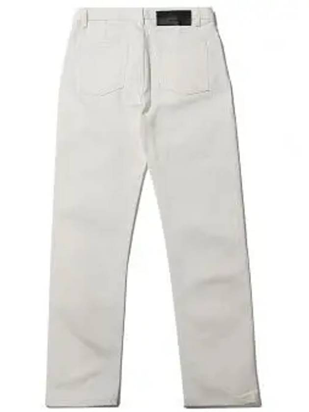 Cotton Straight Jeans White - AMI - BALAAN 4