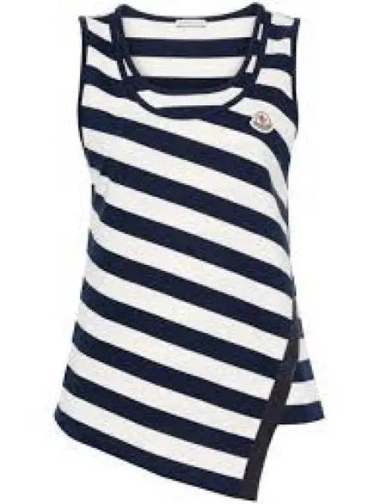 24 8P00004 89AKA F07 Cotton Stripe Sleeveless - MONCLER - BALAAN 1