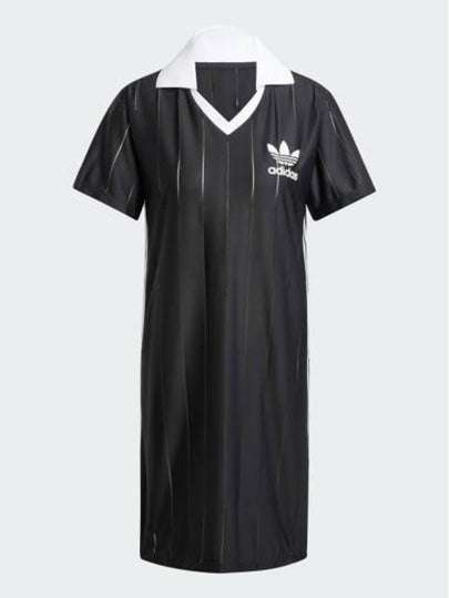 Adicolor 3 Stripe Pinstripe Short Dress Black - ADIDAS - BALAAN 2