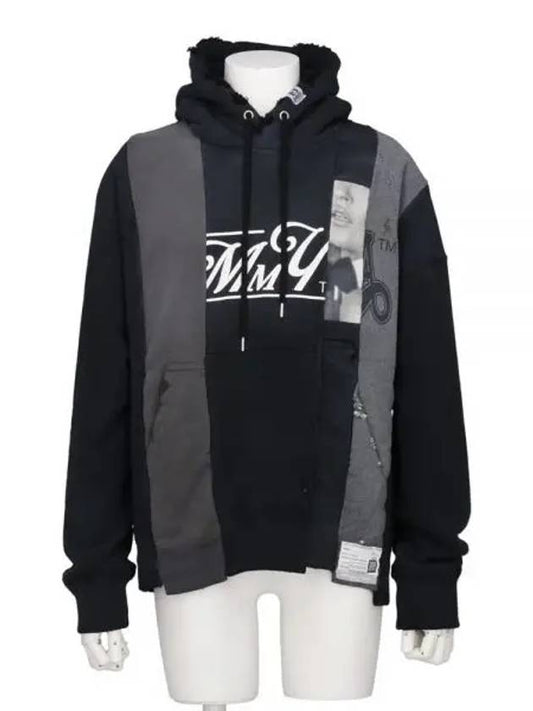 MAISON 23 A10HD581 BLACK Multi-panel hoodie - MIHARA YASUHIRO - BALAAN 2