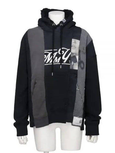 Paneled Drawstring Cotton Hoodie Black - MIHARA YASUHIRO - BALAAN 2