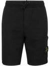 Fleece Bermuda Shorts Black - STONE ISLAND - BALAAN 2