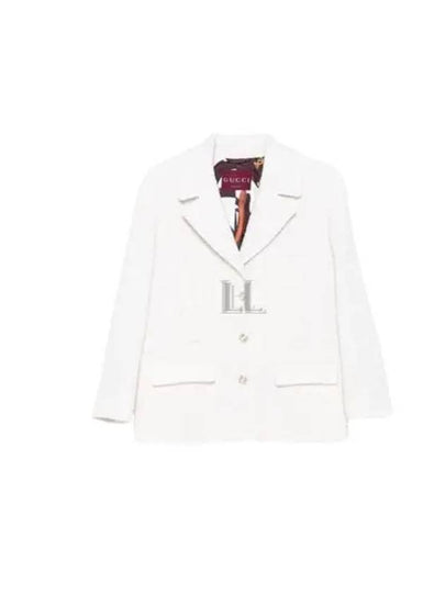 Damier Tweed Jacket Ivory - GUCCI - BALAAN 2